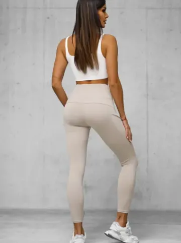 Legginsy damskie beżowe JS/XY24017L^Ozonee Sale