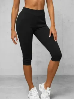 Legginsy damskie 3/4 czarne JS/1045/A1Z^Ozonee Best