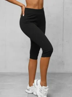 Legginsy damskie 3/4 czarne JS/1045/A1Z^Ozonee Best