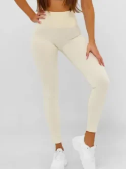 Legginsy damskie ecru JS/17K580/1^Ozonee Online