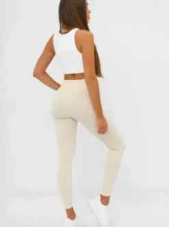 Legginsy damskie ecru JS/17K580/1^Ozonee Online