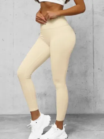 Legginsy damskie ecru O/K9-JZ^Ozonee Online