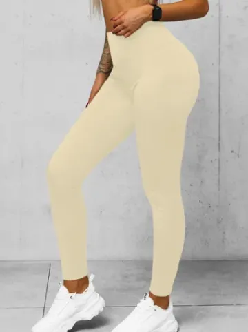 Legginsy damskie ecru O/K9-J^Ozonee Online