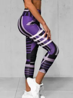 Legginsy damskie fioletowe O/D0010Z^Ozonee Fashion