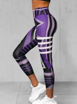 Legginsy damskie fioletowe O/D0010Z^Ozonee Fashion