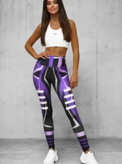Legginsy damskie fioletowe O/D0010Z^Ozonee New
