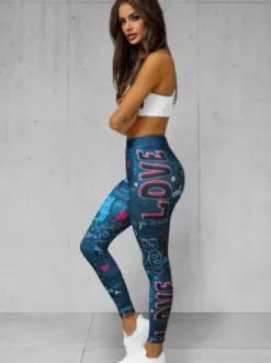Legginsy damskie indygo O/20755Z^Ozonee Fashion