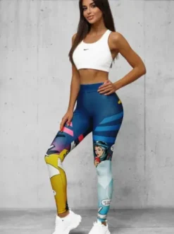 Legginsy damskie kolorowe O/20938^Ozonee Clearance