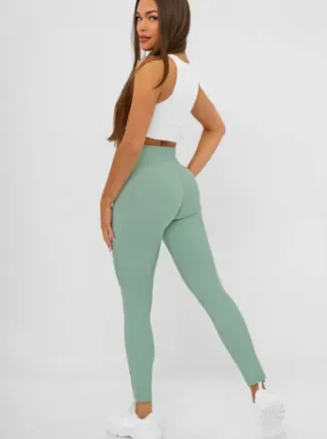Legginsy damskie miętowe JS/17K585/127^Ozonee New