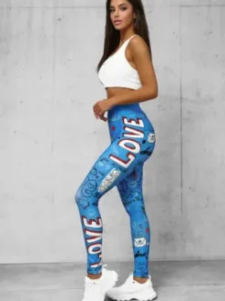 Legginsy damskie niebieskie O/20755Z^Ozonee Best