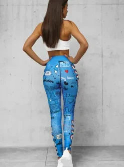 Legginsy damskie niebieskie O/20755Z^Ozonee Best