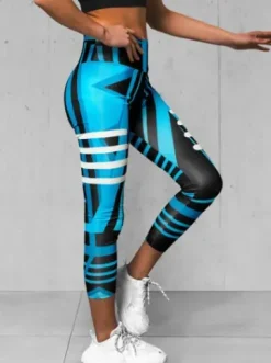 Legginsy damskie niebieskie O/D0010Z^Ozonee Fashion