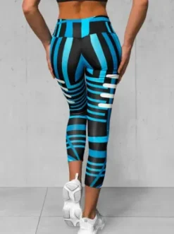 Legginsy damskie niebieskie O/D0010Z^Ozonee Fashion