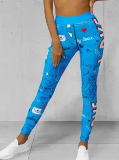 Legginsy damskie niebieskie O/20755Z^Ozonee Sale