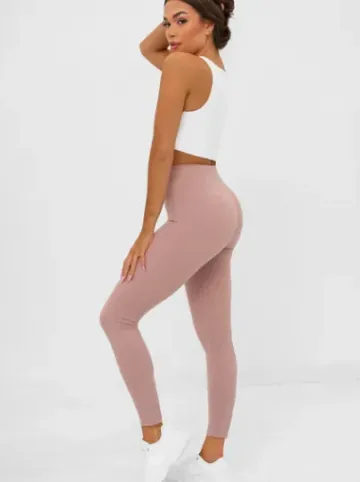 Legginsy damskie pudrowe JS/17K585/7^Ozonee Fashion