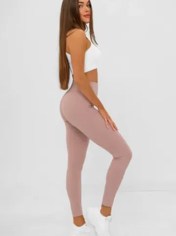 Legginsy damskie pudrowe JS/17K585/7^Ozonee Fashion