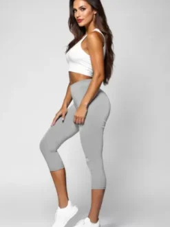 Legginsy damskie 3/4 szare JS/1045/A3Z^Ozonee Outlet