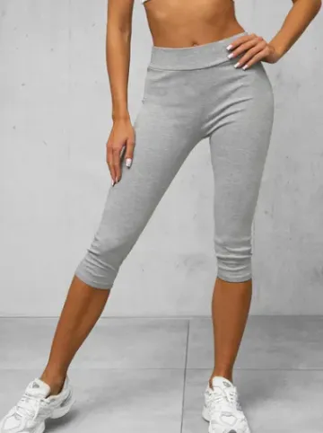 Legginsy damskie 3/4 szare JS/1045/A3Z^Ozonee Clearance