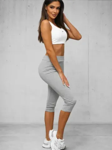 Legginsy damskie 3/4 szare JS/1045/A3Z^Ozonee Clearance