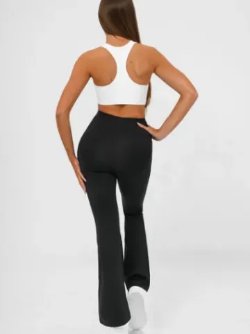 Legginsy damskie z szeroką nogawką czarne JS/13K1810/3^Ozonee Outlet