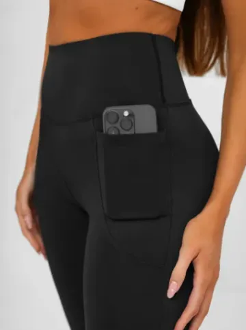 Legginsy damskie z szeroką nogawką czarne JS/13K1810/3^Ozonee Outlet