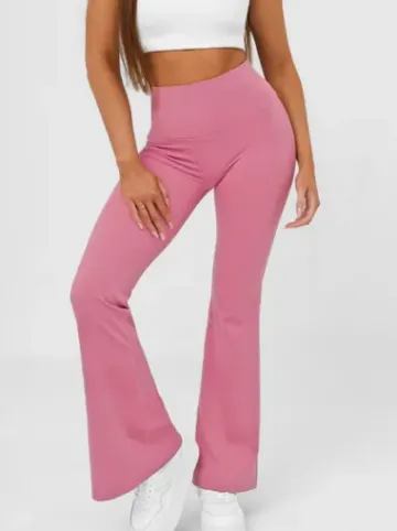 Legginsy damskie z szeroką nogawką różowe JS/17K587/111^Ozonee Hot