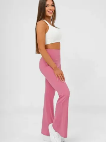 Legginsy damskie z szeroką nogawką różowe JS/17K587/111^Ozonee Hot