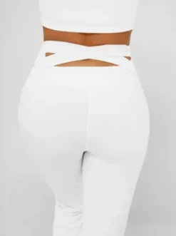 Legginsy damskie z szeroką nogawką białe JS/17K587/1^Ozonee Discount