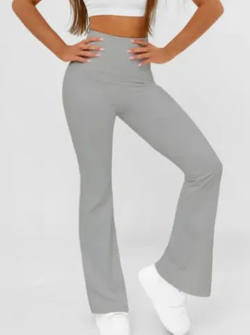 Legginsy damskie z szeroką nogawką szare JS/17K587/5^Ozonee Clearance