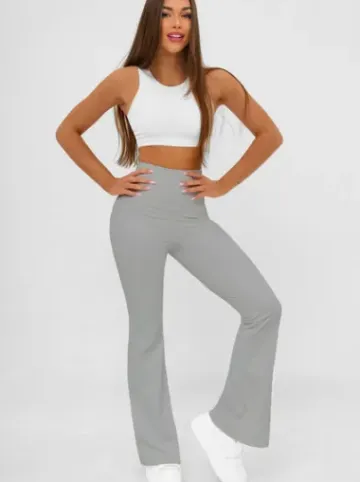 Legginsy damskie z szeroką nogawką szare JS/17K587/5^Ozonee Clearance