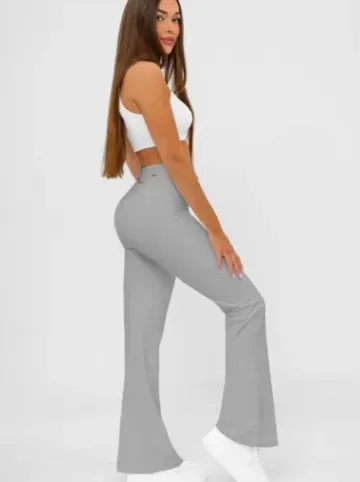 Legginsy damskie z szeroką nogawką szare JS/17K587/5^Ozonee Clearance