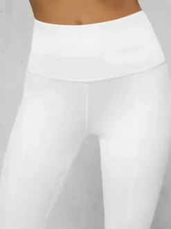 Legginsy damskie z szeroką nogawką białe JS/XY24016L^Ozonee Fashion