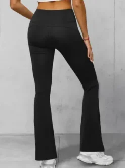 Legginsy damskie z szeroką nogawką czarne JS/17K570/3^Ozonee Outlet