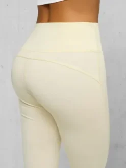 Legginsy damskie z szeroką nogawką ecru JS/17K570/1^Ozonee Sale