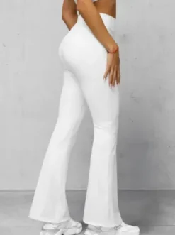 Legginsy damskie z szeroką nogawką białe JS/17K588/1^Ozonee Best