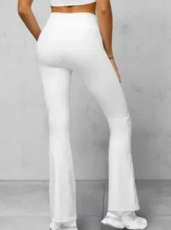 Legginsy damskie z szeroką nogawką białe JS/17K588/1^Ozonee Best