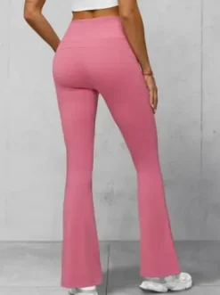 Legginsy damskie z szeroką nogawką ciemno-różowe JS/17K588/111^Ozonee Sale