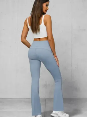 Legginsy damskie z szeroką nogawką jasno-niebieskie JS/17K588/9^Ozonee Discount