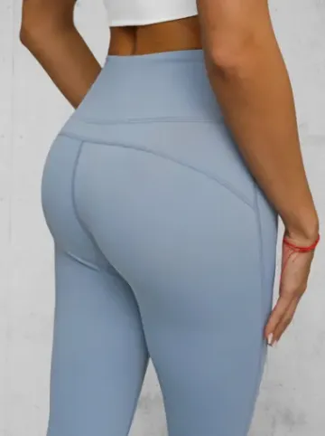 Legginsy damskie z szeroką nogawką jasno-niebieskie JS/17K588/9^Ozonee Discount