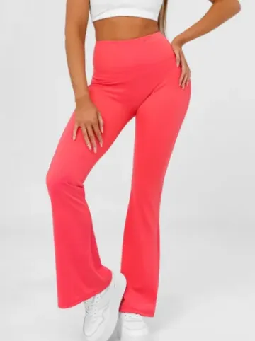 Legginsy damskie z szeroką nogawką malinowe JS/KTK006-J^Ozonee Best