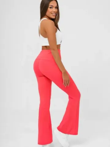 Legginsy damskie z szeroką nogawką malinowe JS/KTK006-J^Ozonee Best