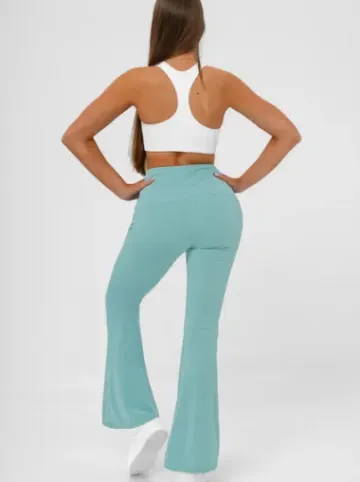 Legginsy damskie z szeroką nogawką miętowe JS/KTK006-J^Ozonee New