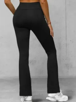 Legginsy damskie z szeroką nogawką czarne JS/35K1603/3^Ozonee Outlet