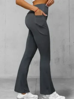 Legginsy damskie z szeroką nogawką grafitowe JS/35K1603/5^Ozonee Online