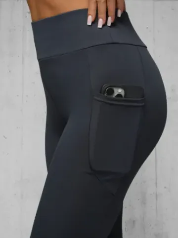 Legginsy damskie z szeroką nogawką grafitowe JS/35K1603/5^Ozonee Online