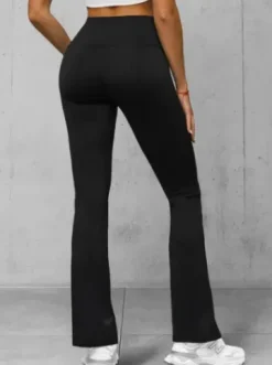 Legginsy damskie z szeroką nogawką czarne JS/XY23008L^Ozonee Discount