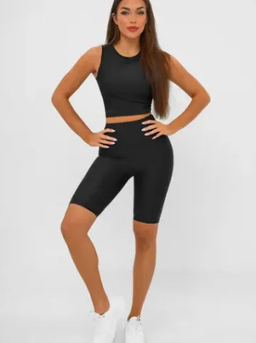 Legginsy krótkie damskie kolarki czarne JS/17K597/3^Ozonee Hot
