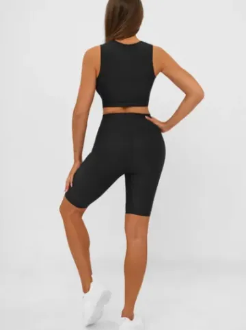 Legginsy krótkie damskie kolarki czarne JS/17K597/3^Ozonee Hot