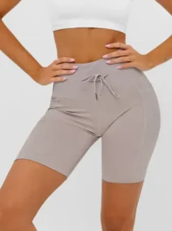 Legginsy krótkie damskie kolarki mokka JS/XY24026S^Ozonee Outlet