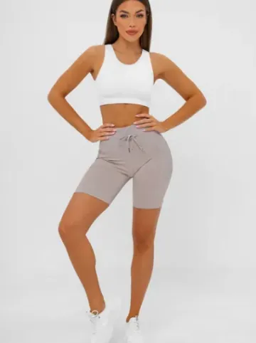 Legginsy krótkie damskie kolarki mokka JS/XY24026S^Ozonee Outlet